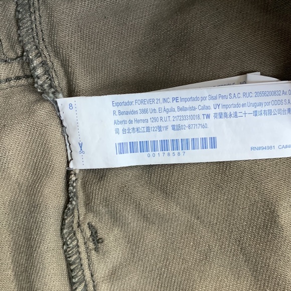 Forever 21 Camo Jean Shorts Khaki Tan Green 27 - Picture 11 of 13